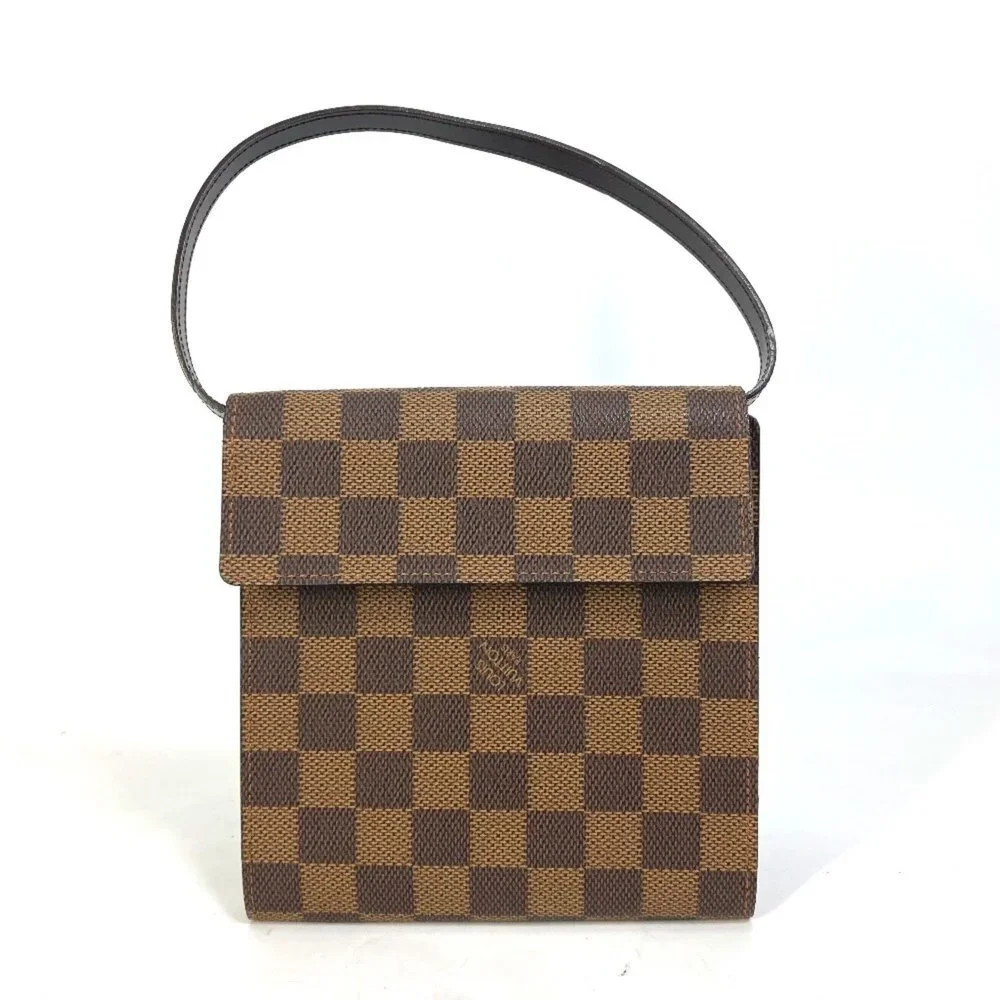 LOUIS VUITTON Authentic Brown Damier Canvas Pouch